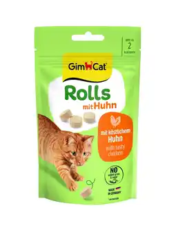 Pets Place Gimcat Rolls - Kattensnack - Kip 40 g aanbieding