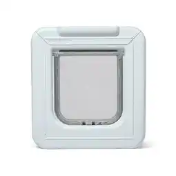 Pets Place Cat Mate Elite I.D. Disc Kattenluik Met Timerbediening - Kattendeur - Wit aanbieding