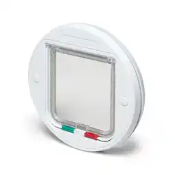 Pets Place Cat Mate Glazen Fitting Kattenluik - Kattendeur - Wit aanbieding