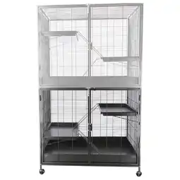 Pets Place Keddoc Rattenkooi Animal Home Penthouse Bottom - Dierenverblijf - 93.5x63x83.5 cm Antraciet aanbieding