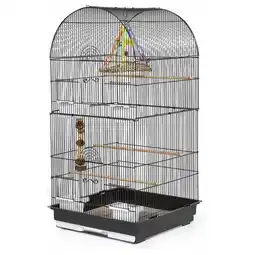 Pets Place Keddoc Vogelkooi Budgie Tower - Vogelverblijven - 47x47x92 cm Zwart aanbieding