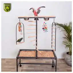 Pets Place Keddoc Play Stand Iowa - Vogelverblijven - 92x54x142 cm Donkergrijs aanbieding