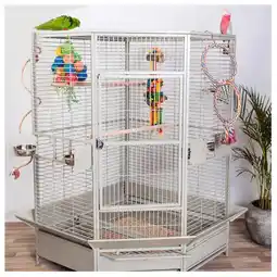 Pets Place Keddoc Papegaaienkooi Washington - Vogelverblijven - 123x110x187 cm Donkergrijs aanbieding