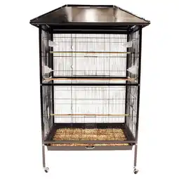 Pets Place Keddoc Volière Aviary - Vogelverblijven - 107x88.5x170 cm Zwart aanbieding