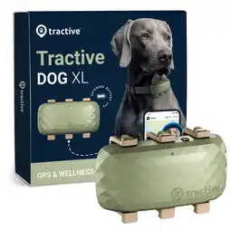 Pets Place Tractive Gps Tracker Dog Xl - Hondenlocatievinder - 89x51x24 mm Groen Geschikt Voor Honden 22 Kg aanbieding