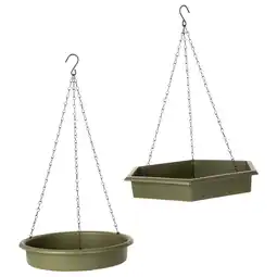 Pets Place Wildbird Hangende Voer- En Waterschaal Set - Vogel - Voerbak- Drinkbak - Groen aanbieding
