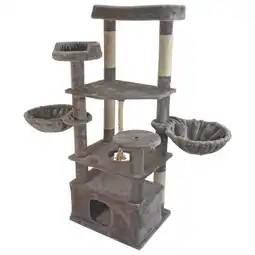 Pets Place Adori Krabpaal Nobel - Krabpalen - 60x50x156 cm Taupe Wit aanbieding