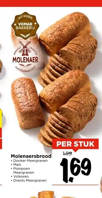 Vomar Voordeelmarkt Molenaersbrood per stuk aanbieding