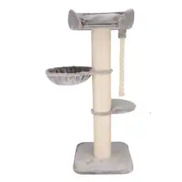 Pets Place Adori Thor - Krabpalen - 60x60x152 cm Grijs Wit aanbieding