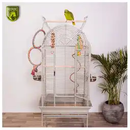 Pets Place Keddoc Vogelkooi Texas - Vogelverblijven - 66x56x175 cm Lichtgrijs aanbieding