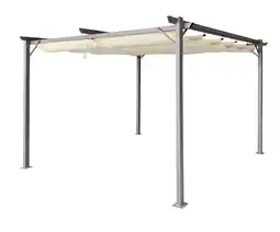 Pets Place Boerenbond Pergola Antra Met Schaduwdoek - Pergola - 290x290x230 cm Ecru Grijs aanbieding