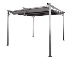 Pets Place Bestgarden Pergola Met Schaduwdoek - Tuinmeubelen - 290x290x230 cm Grijs aanbieding