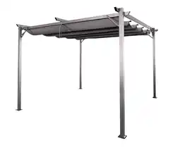 Pets Place Bestgarden Pergola Met Schaduwdoek - Tuinmeubelen - 290x290x230 cm Grijs aanbieding