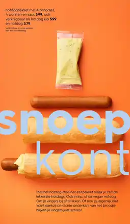 HEMA Hotdogpakket met 4 broodjes aanbieding
