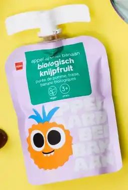 HEMA Biologisch knijpfruit appel-aardbeibanaan aanbieding