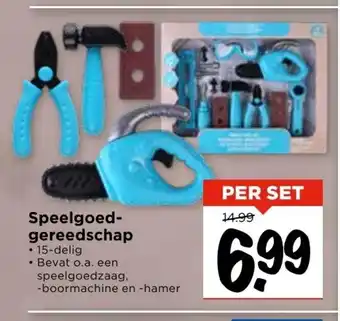 Vomar Voordeelmarkt Speelgoedgereedschap 15-delig per set aanbieding