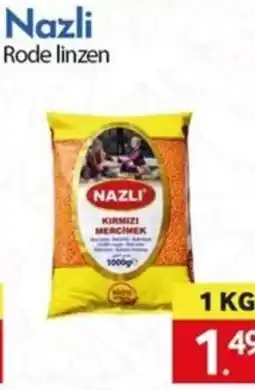 Tanger Markt Nazli Rode linzen aanbieding