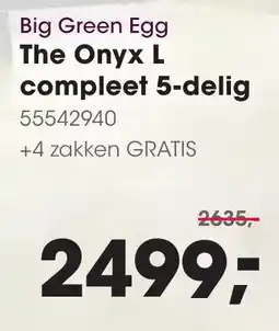 HANOS Big Green Egg The Onyx L compleet 5-delig aanbieding