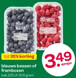 Spar Blauwe bessen of frambozen aanbieding