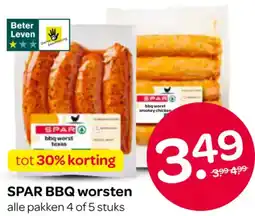 Spar SPAR BBQ worsten aanbieding