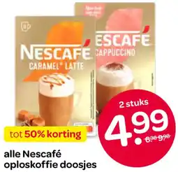 Spar Alle Nescafé oploskoffie doosjes aanbieding