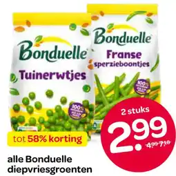 Spar Alle Bonduelle diepvriesgroenten aanbieding