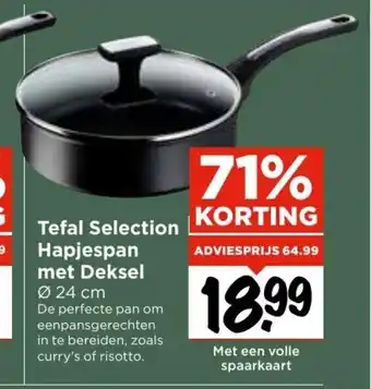 Vomar Voordeelmarkt Tefal Selection Hapjespan met Deksel 24 cm aanbieding