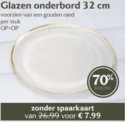 De Boerenschuur Glazen onderbord aanbieding
