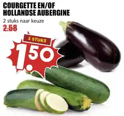 De Boerenschuur Courgette en/of hollandse aubergine aanbieding