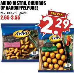 De Boerenschuur Aviko bistro, churros of aardappelpuree aanbieding