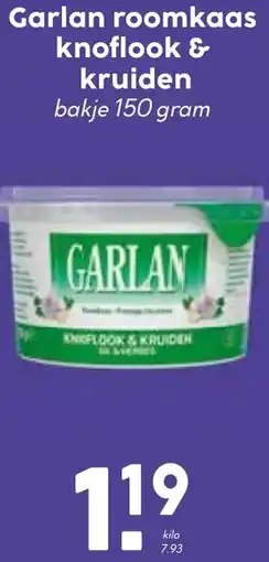 De Boerenschuur Garlan roomkaas knoflook & kruiden aanbieding
