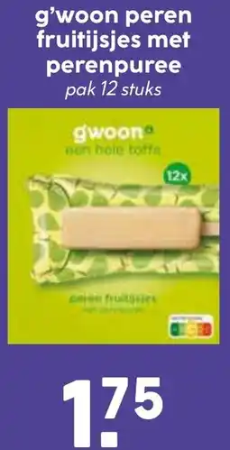 De Boerenschuur G'woon peren fruitijsjes met perenpuree aanbieding