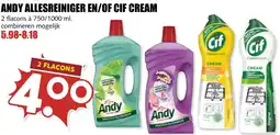 De Boerenschuur Andy allesreiniger en/of cif cream aanbieding