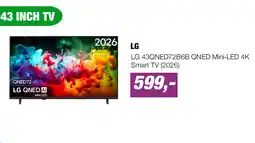 EP LG 43QNED72B6B QNED Mini‑LED 4K Smart TV (2026) aanbieding
