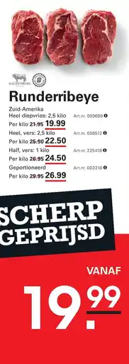 Sligro Runderribeye aanbieding