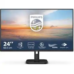 Bol.com Philips 24E1N1100A - Full HD IPS Monitor - 120hz - Speakers - 24 inch aanbieding