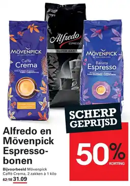 Sligro Alfredo en Mövenpick Espressobonen aanbieding