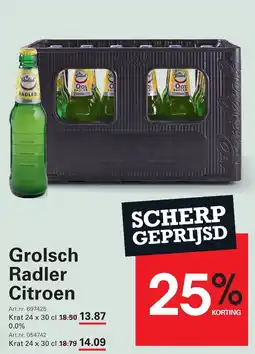 Sligro Grolsch Radler Citroen aanbieding