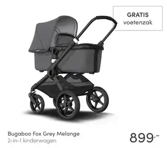 Baby & Tiener Bugaboo Fox Grey Melange 2-in-1 kinderwagen aanbieding