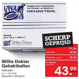 Sligro Willie Dokter Gehaktballen aanbieding