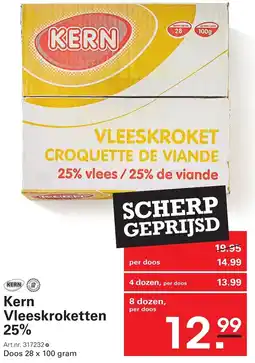Sligro Kern Vleeskroketten 25% aanbieding