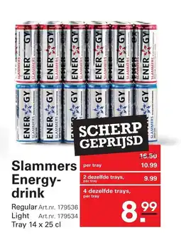 Sligro Slammers Energy- drink aanbieding