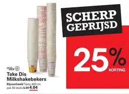 Sligro Take Dis Milkshakebekers aanbieding
