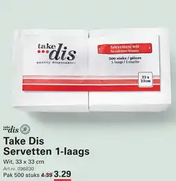 Sligro Take Dis Servetten 1-laags aanbieding
