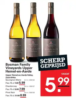 Sligro Bosman Family Vineyards Upper Hemel-en-Aarde aanbieding
