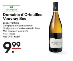Sligro Domaine d'Orfeuilles Vouvray Sec aanbieding