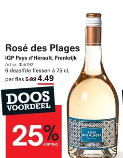 Sligro Rosé des Plages aanbieding