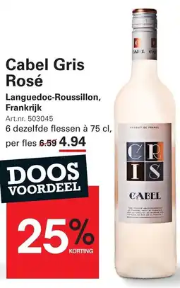 Sligro Cabel Gris Rosé aanbieding