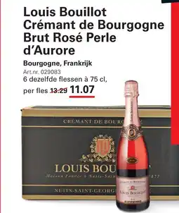 Sligro Louis Bouillot Crémant de Bourgogne Brut Rosé Perle d'Aurore aanbieding