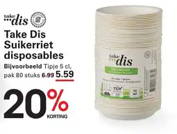 Sligro Take Dis Suikerriet disposables aanbieding
